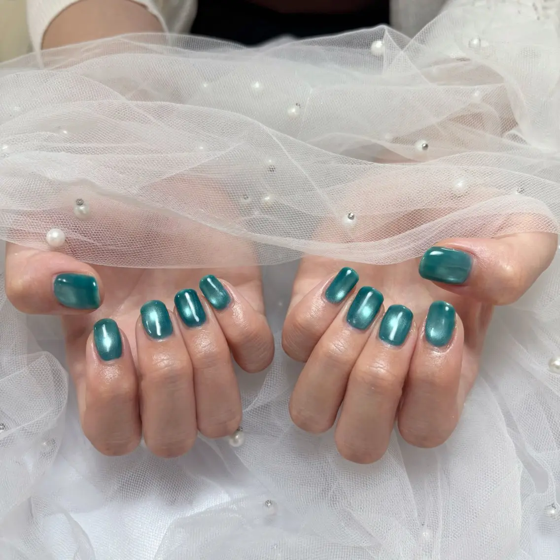 ネイル マグネットネイル マグネットワンカラー ワンカラーネイル ハンドネイル nailsalon kohakuのネイルデザイン