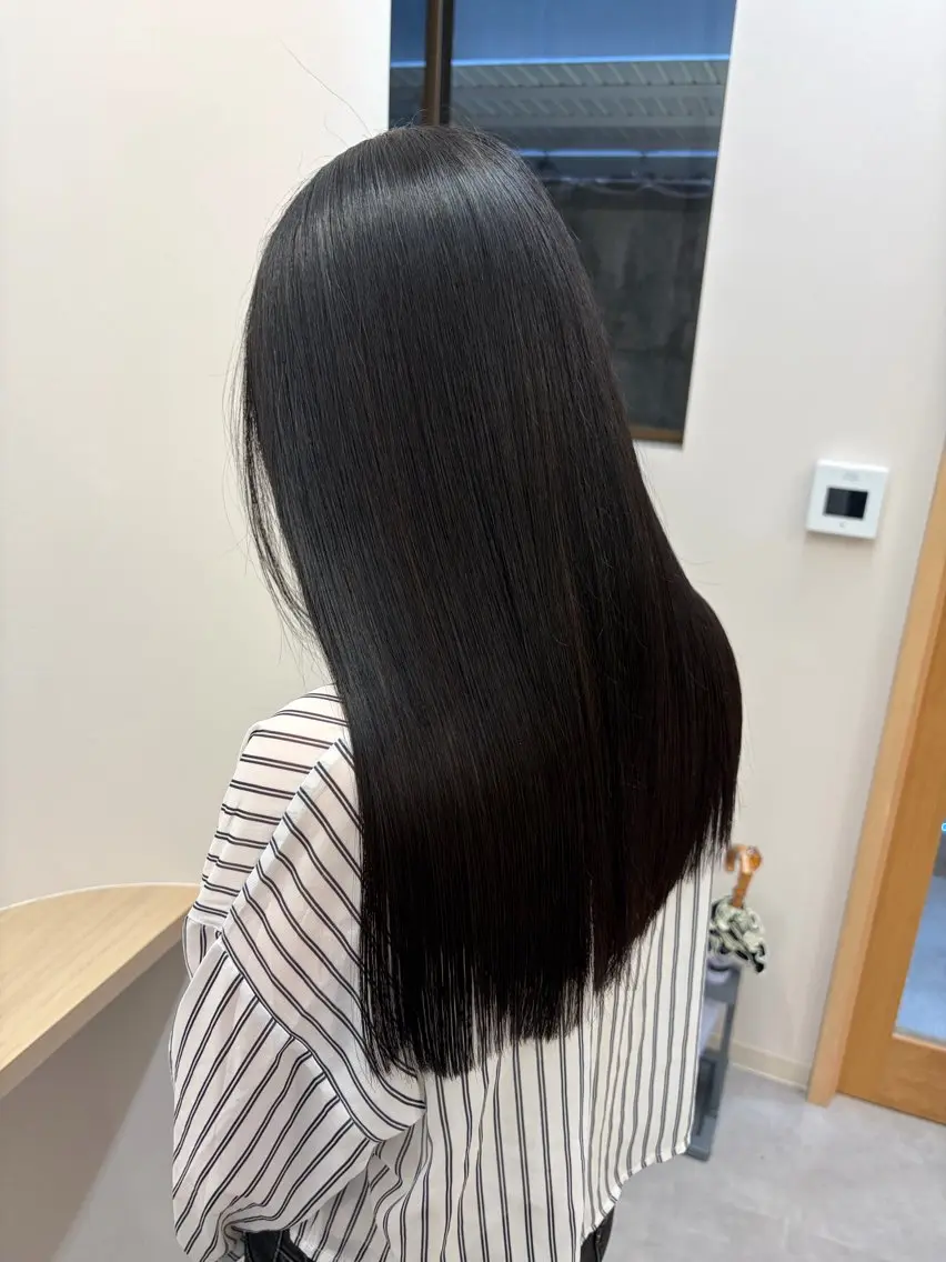 セミロング 髪質改善 トリートメント トリートメント とき/髪質改善/透明 感カラー☘️のヘアスタイル