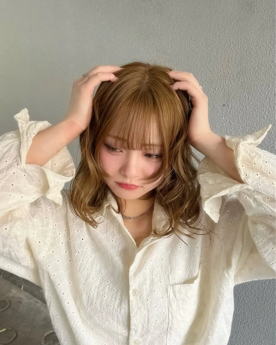 ミディアム カラー カット ヘアカラー ボブパーマ/縮毛矯正 /かわいい/せき🫧のヘアスタイル
