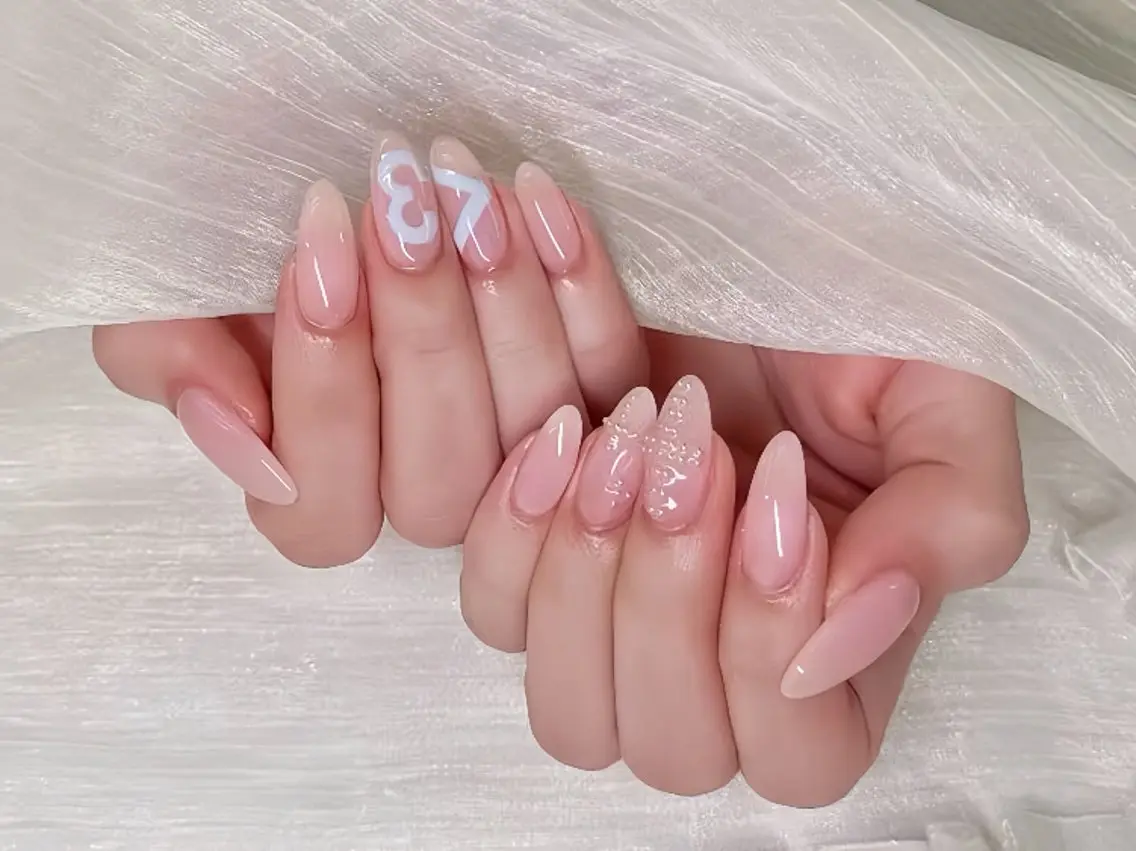ネイル 長さ出し ジェルネイル 韓国ネイル マグネットネイル 持ち込み ハンドネイル EGAO NAIL 錦糸町店のネイルデザイン