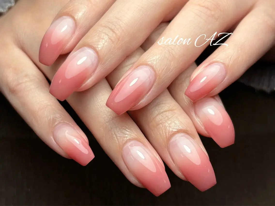 ネイル アートネイル 長さ出し フットネイル フレンチネイル ジェルネイル salon AZのネイルデザイン