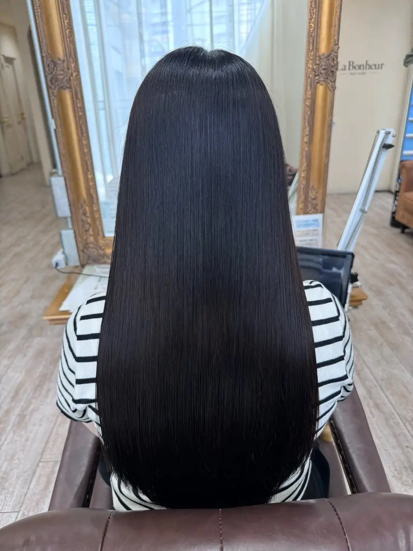 ロング カラー 髪質改善 レイヤーカット ロング カット ヘアカラー 縮毛矯正 トリートメント 新越谷noble店長 松本拓也▶◀*.のヘアスタイル