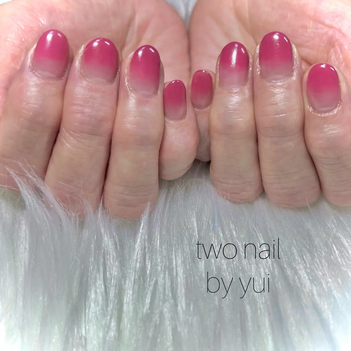 ネイル ネイルチップ ホワイト ハンドネイル two nailのネイルデザイン