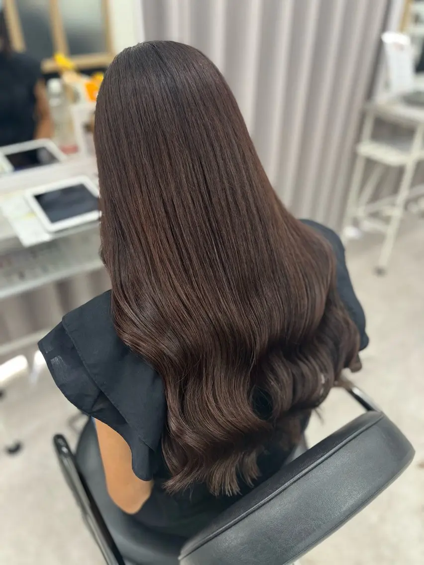 ロング カラー ブラウンカラー チョコレートブラウン 🫧ぷる艶カラー🫧 Yuubi🦩のヘアスタイル