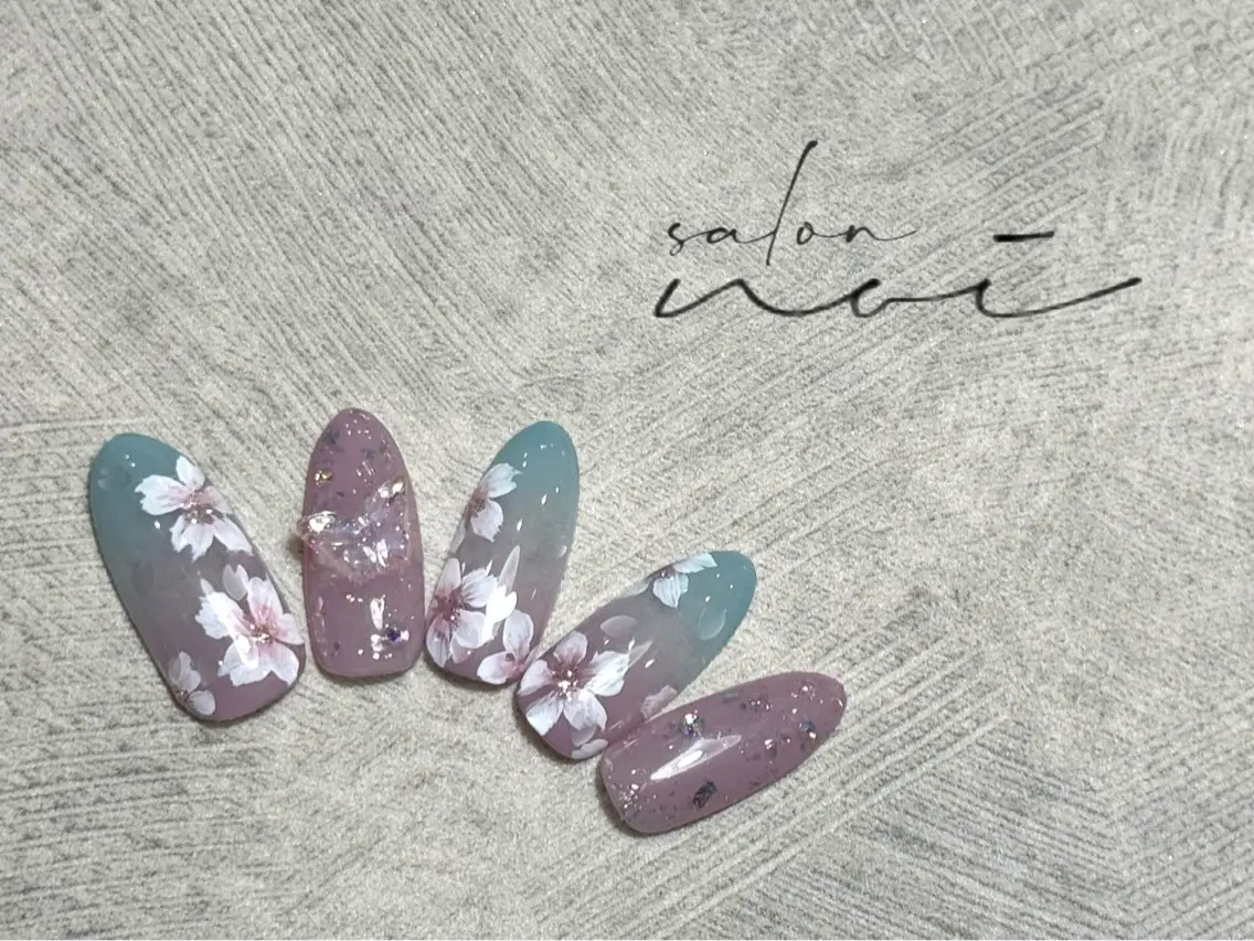 ネイル 桜ネイル ハンドネイル salon noiのネイルデザイン