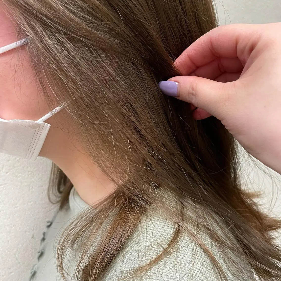 セミロング カラー 北川 智海のヘアスタイル