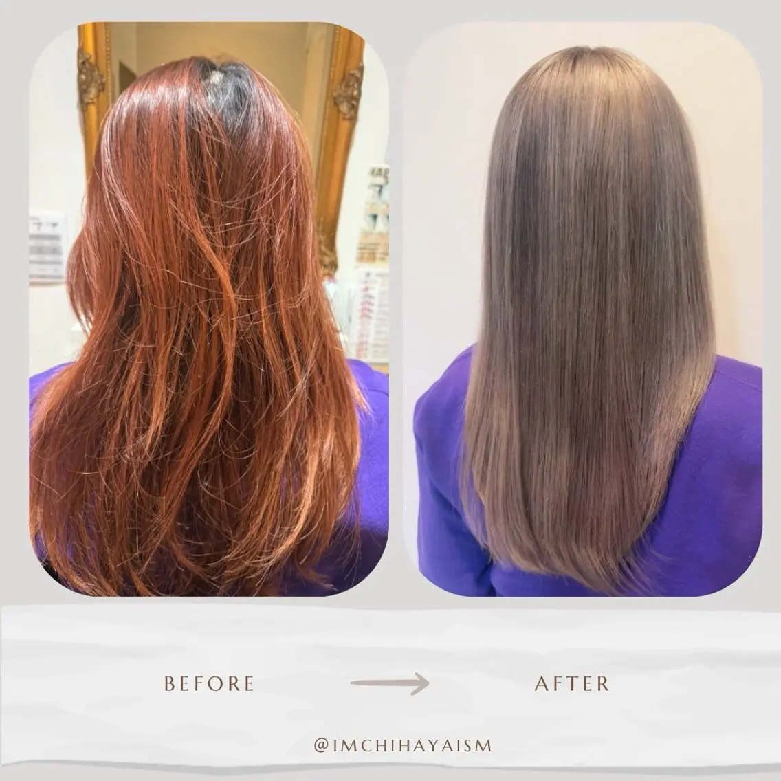 ロング カラー アッシュ ブリーチ ケアブリーチ 錦糸町駅前サロン🎀 髪質改善千早のヘアスタイル