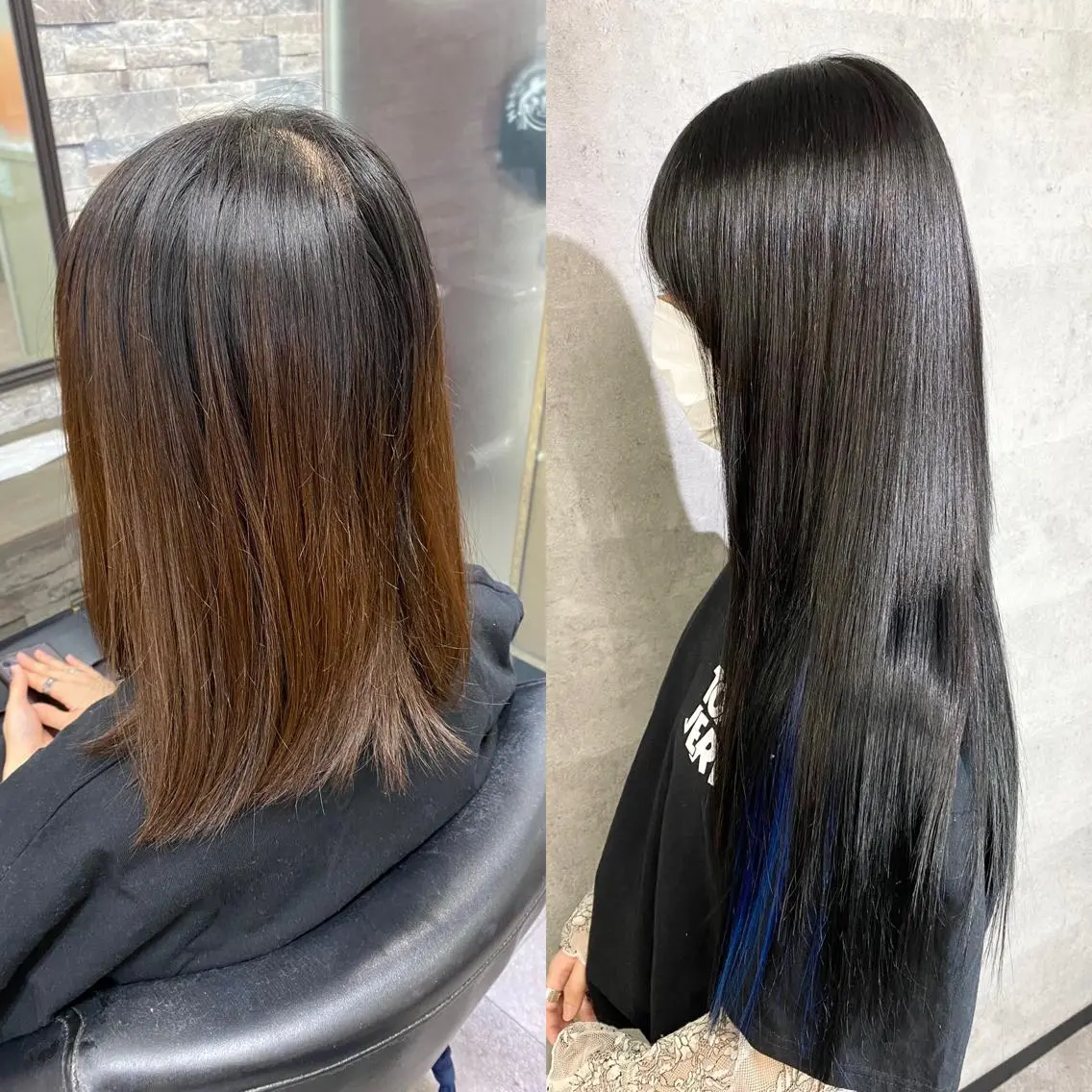 ロング シールエクステ エクステ カット エクステ 外れにくいエク💚 EST梅田TAKIのヘアスタイル