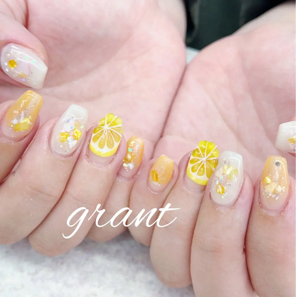 ネイル 夏ネイル ハンドネイル nailsalon grantのネイルデザイン