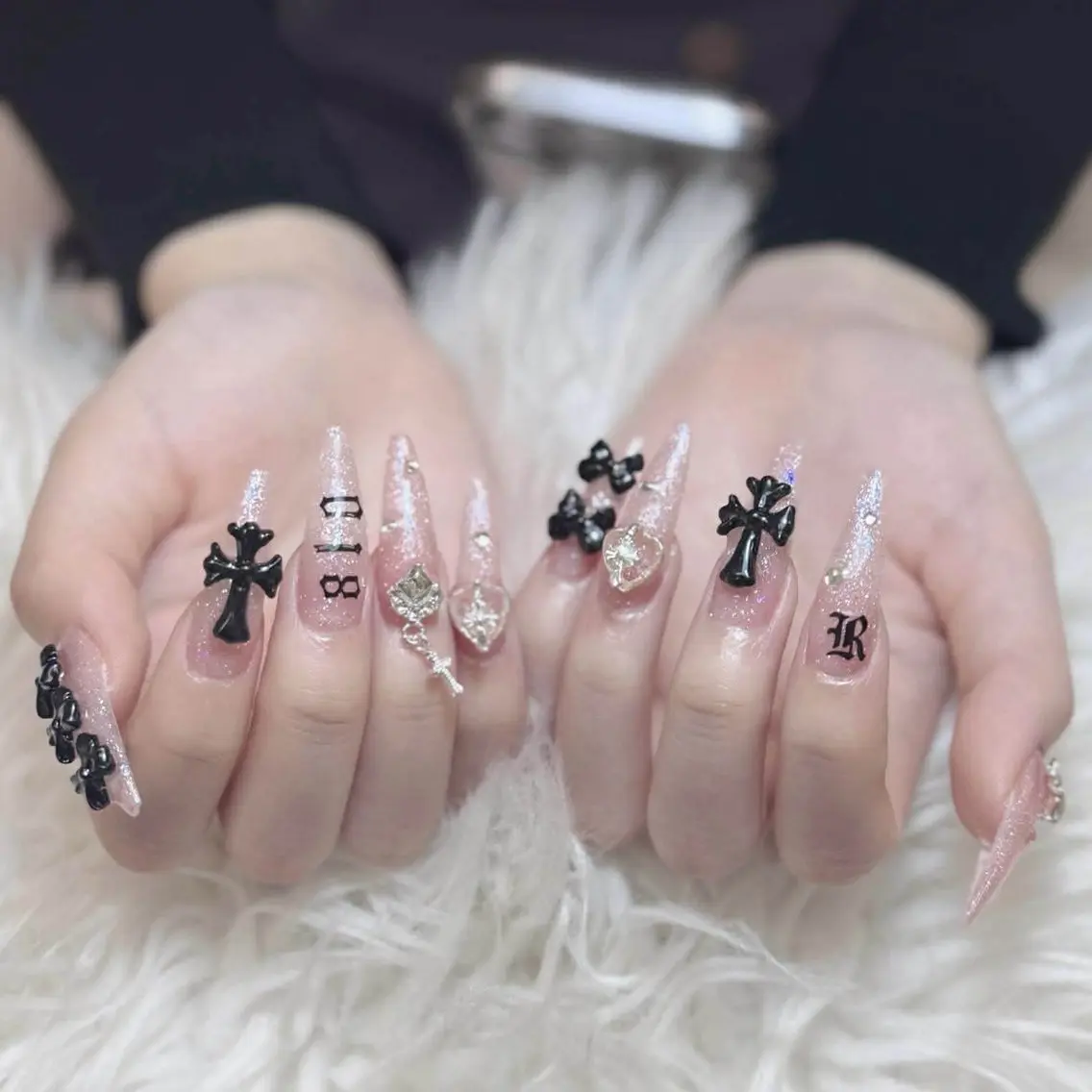 ネイル ハンドネイル ANH ゴテゴテネイルのネイルデザイン
