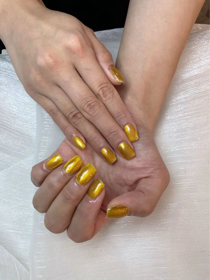 ネイル アートネイル フットネイル ジェルネイル ハート マグネットネイル Babarla Nailのネイルデザイン
