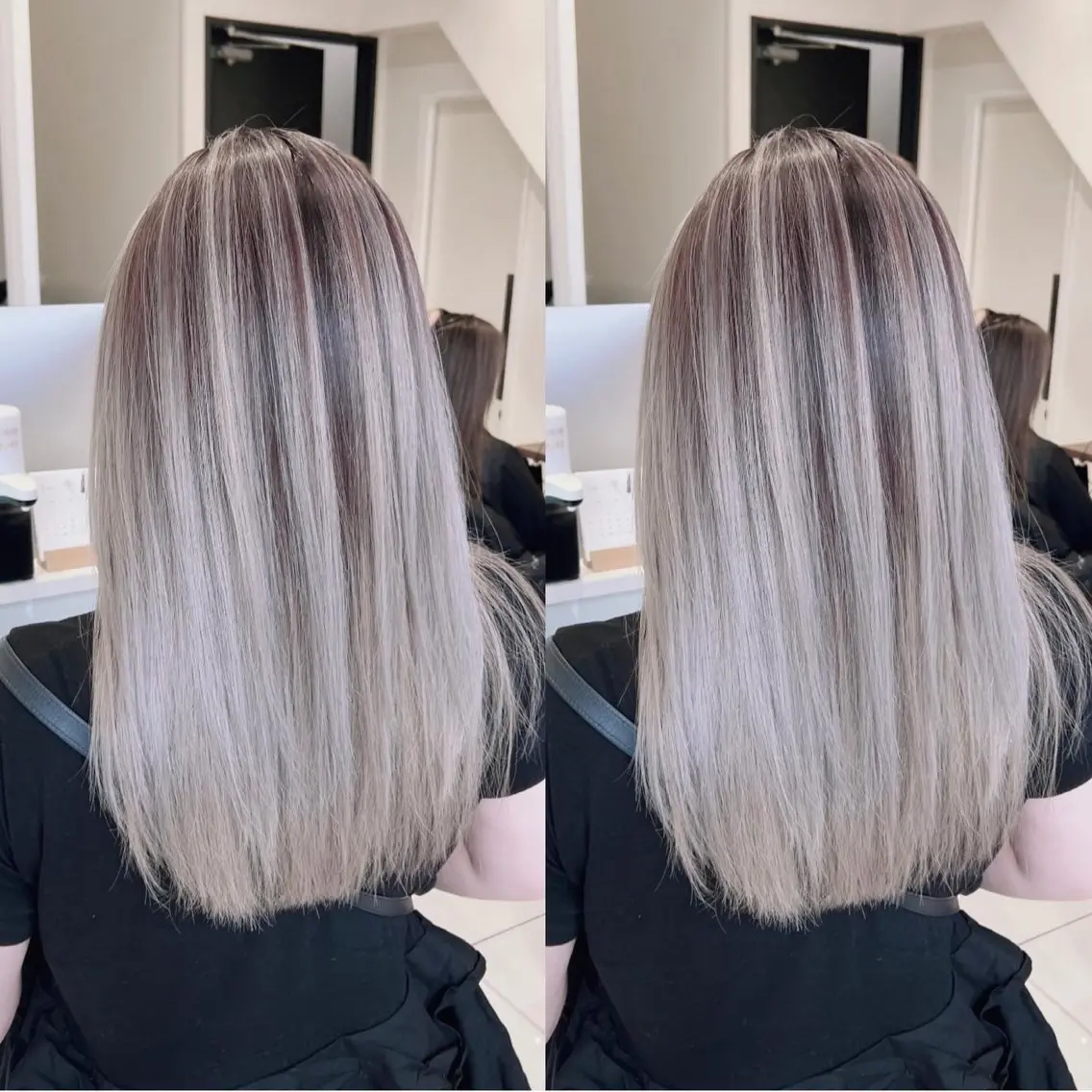 ロング カラー ブリーチ ケアブリーチ ヘアカラー 福西 洋斗のヘアスタイル