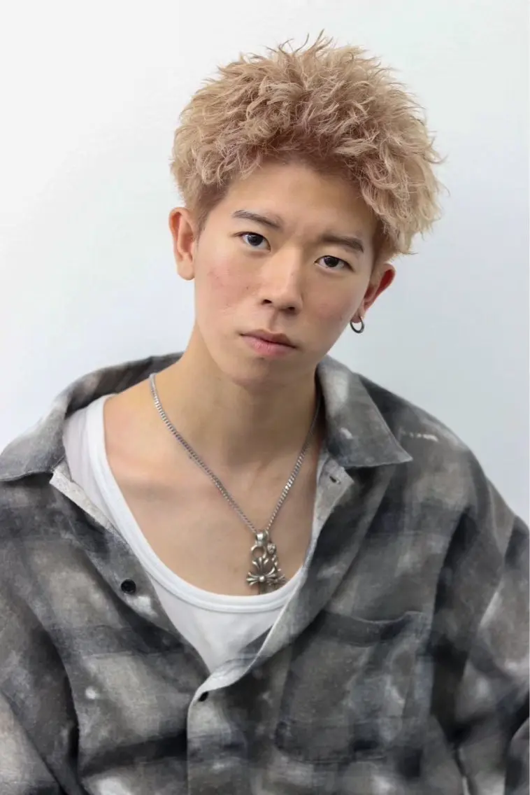 ショート パーマ メンズ カット パーマ 💈メンズ特化💈 康誠💈理容免許取得のヘアスタイル