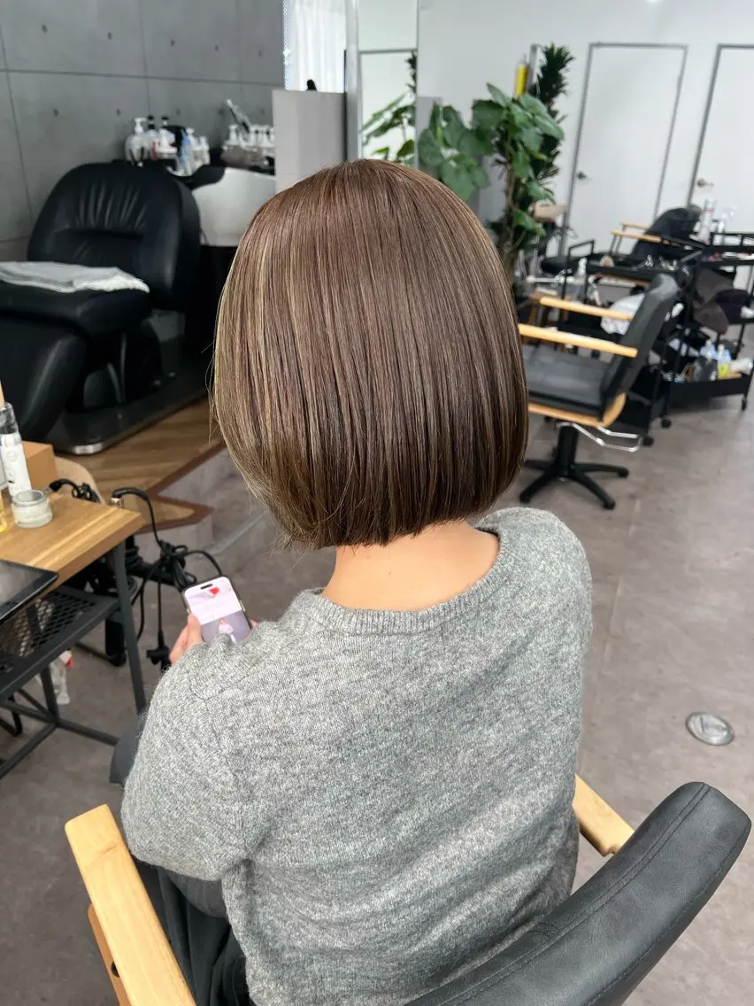 【minimo限定💛】ボブカット+ダブルカラー+トリートメント🍋の写真