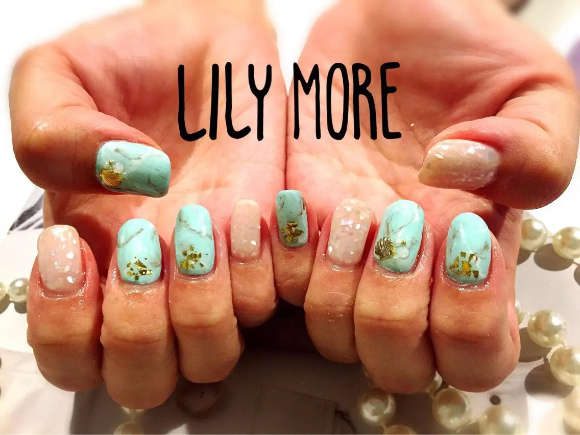 ネイル 大理石ネイル(マーブル) Lily closetのネイルデザイン