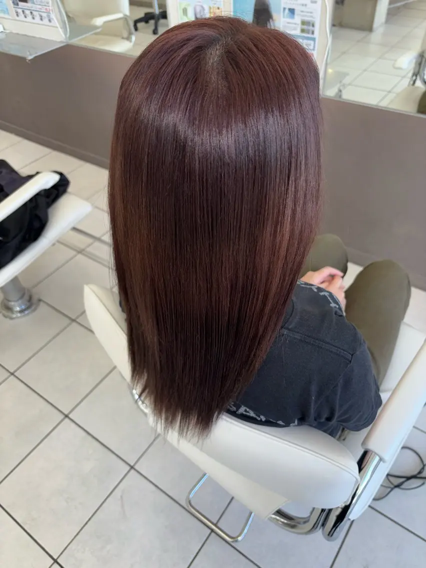 カラー ヘアカラー トリートメント 🌟美髪縮毛矯正🌟 吉田早弥のヘアスタイル