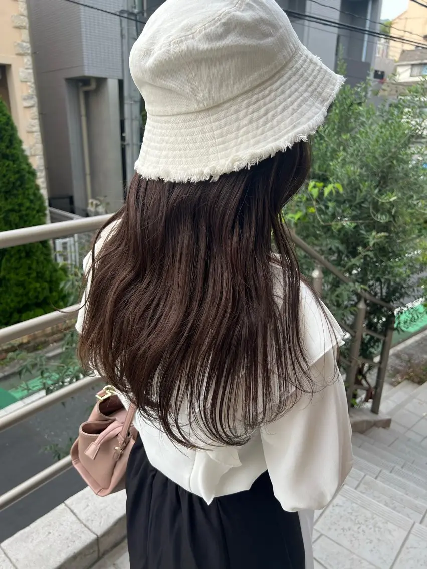 ロング カラー グレージュ ラベンダーカラー ラベンダーグレージュ ラベンダーグレー ✨️今だけ無料✨️ 鶴田みなみのヘアスタイル
