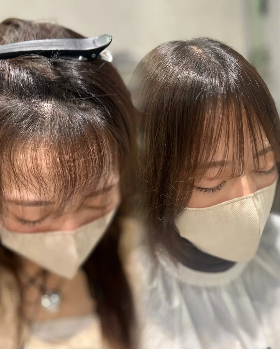 ミディアム カット 縮毛矯正 割れ癖も直す髪質改善 美容師✨みやたのヘアスタイル