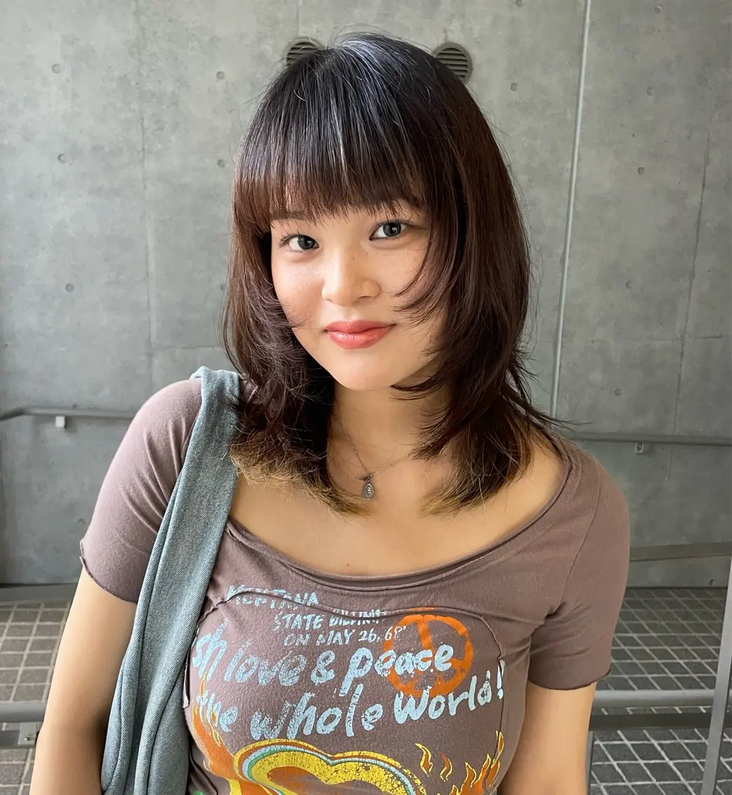 ミディアム カット 🌈メンズパーマ🌈 メンズカットアリサのヘアスタイル