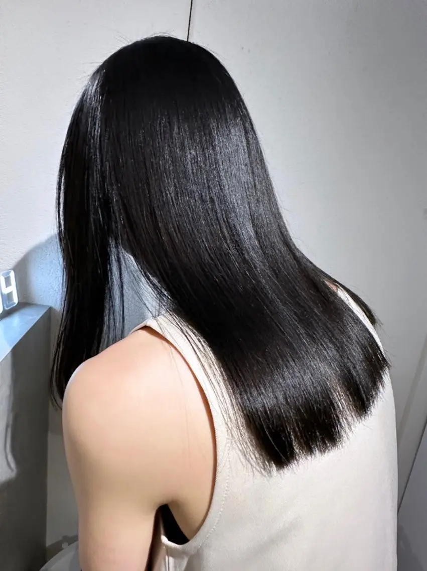 セミロング カラー ヘアアレンジ 髪質改善 酸性ストレート カット ヘアカラー 縮毛矯正 トリートメント 髪質改善/レイヤー 縮毛矯正/ケラチン耀のヘアスタイル