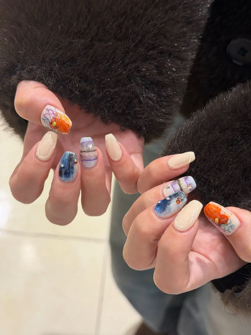 ネイル アートネイル ニュアンスネイル eri mielのネイルデザイン
