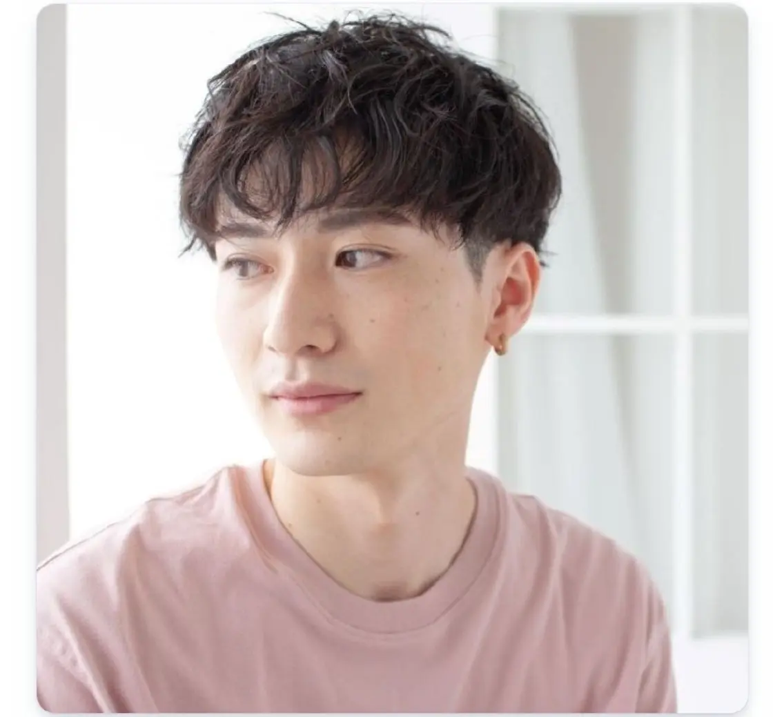 メンズ パーマ カット パーマ 推しアニメカラー🌈 ツヤ透明感カラー🦄のヘアスタイル