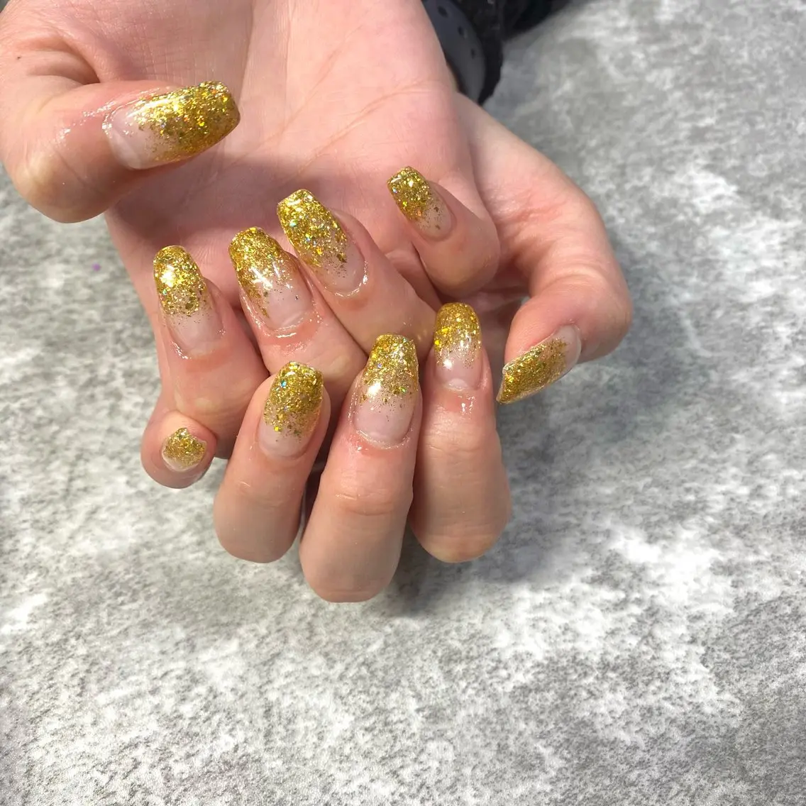 ネイル ゴールド グラデーション ハンドネイル ★Rinail... .のネイルデザイン