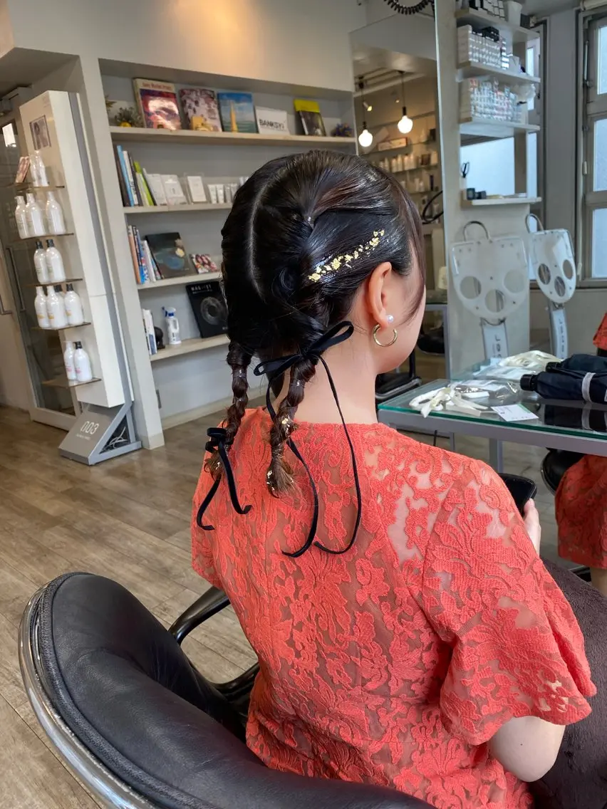 ミディアム ヘアアレンジ ヘアセット アレンジ指名 no.1✨ｈａｋｏのヘアスタイル