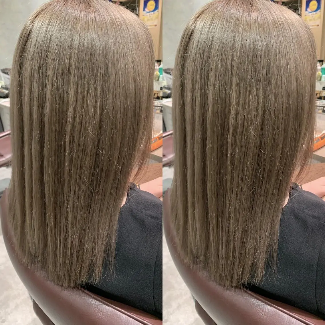 セミロング カラー ヘアカラー トリートメント 髪質改善will hairdesignのヘアスタイル