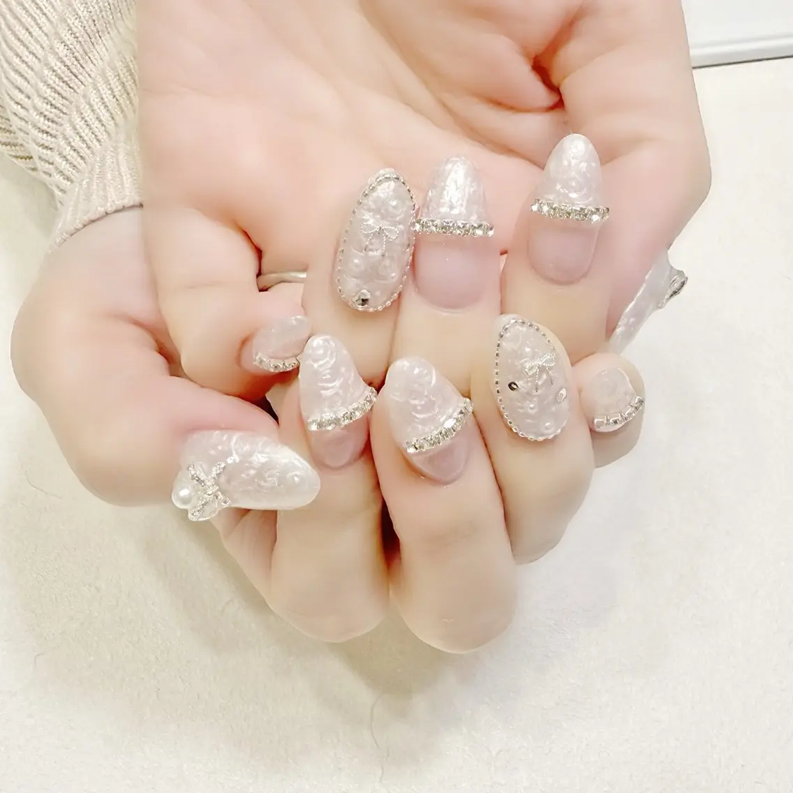 ネイル ジェルネイル ガーリー 春ネイル rouse nail RISATOのネイルデザイン