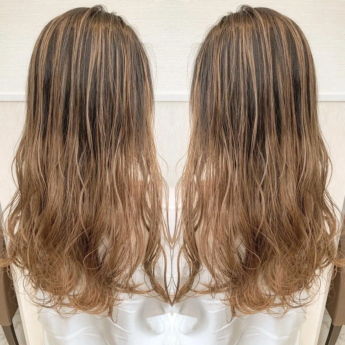 ロング カラー ヘアアレンジ 白髪ぼかしハイライト 茗荷谷駅徒歩2分のヘアスタイル
