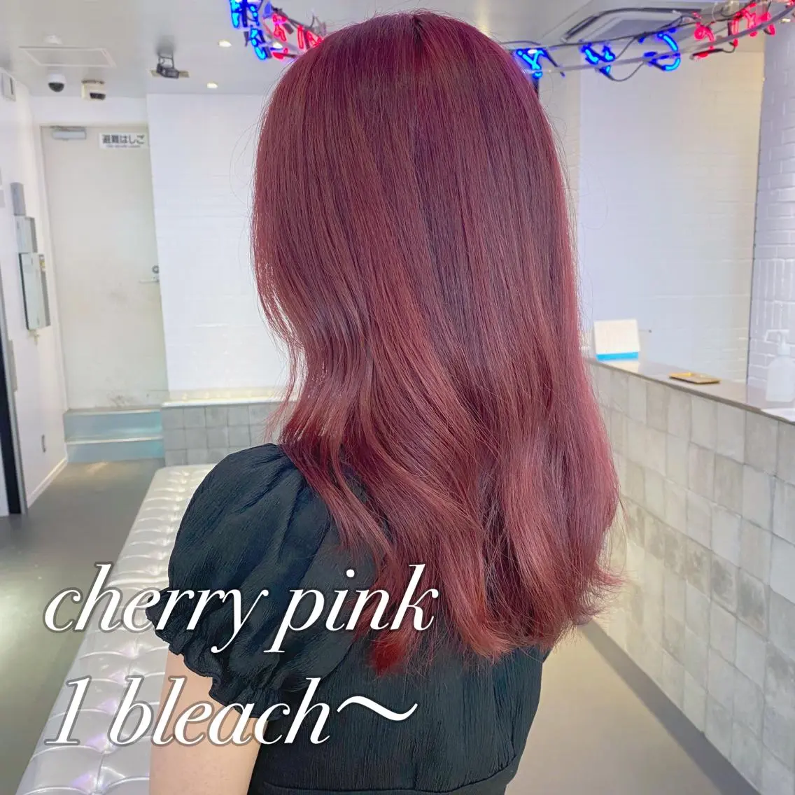 セミロング カラー ピンクカラー 🍒暖色✖️レイヤー /Haruna🍒のヘアスタイル