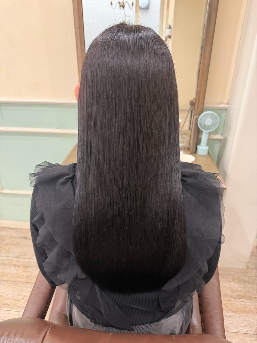 ロング カラー 髪質改善 ロング カット ヘアカラー 縮毛矯正 トリートメント 新越谷noble店長 松本拓也▶◀*.のヘアスタイル