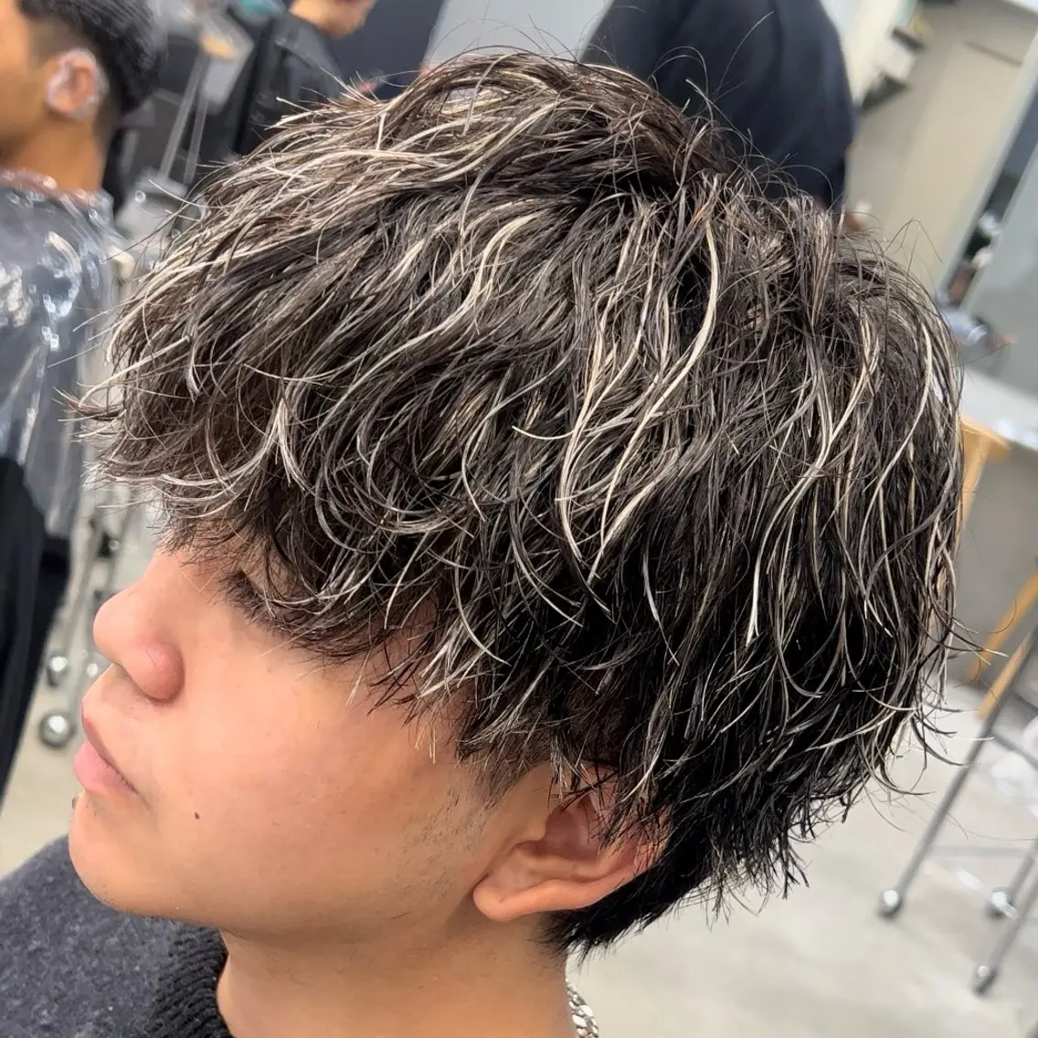 ミディアム カラー ヘアアレンジ メンズ fifth 石川 凪のヘアスタイル