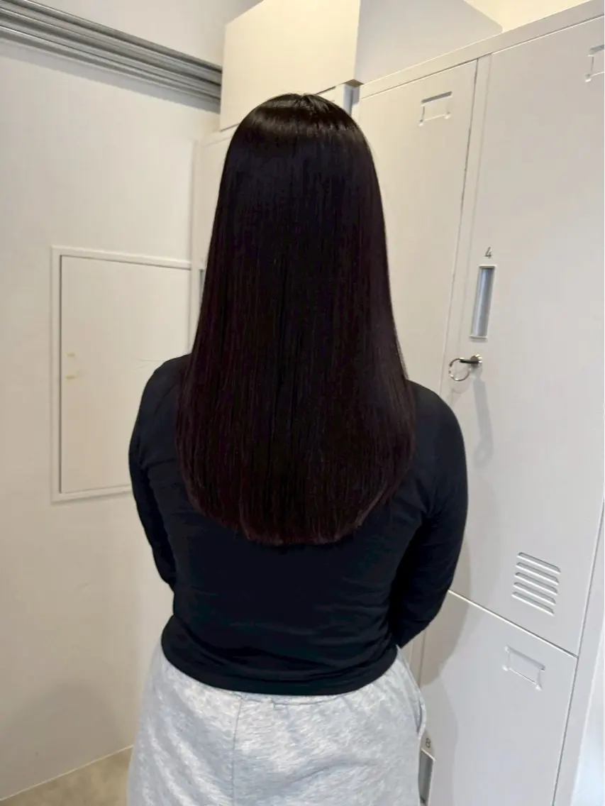 ロング 似合わせカット 縮毛矯正 ヘアカラー あやか🌼 カラーモデル/栄のヘアスタイル