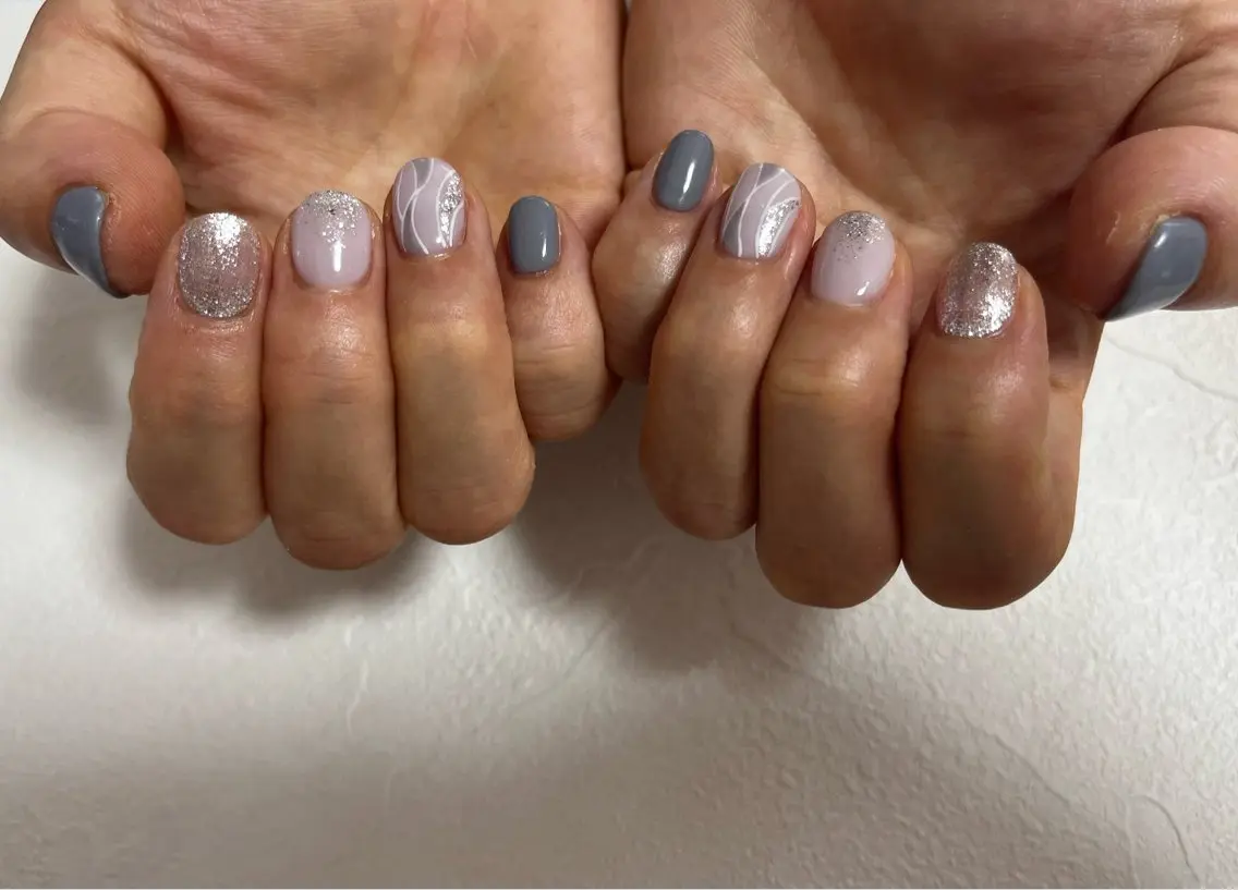 ネイル オーロラネイル フットネイル フレンチネイル ジェルネイル 韓国ネイル ハンドネイル kiki nail たまプラーザのネイルデザイン
