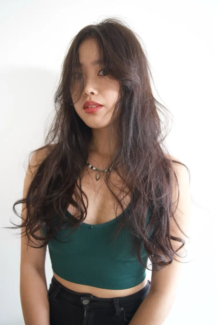 ロング ヒグチ リンのヘアスタイル