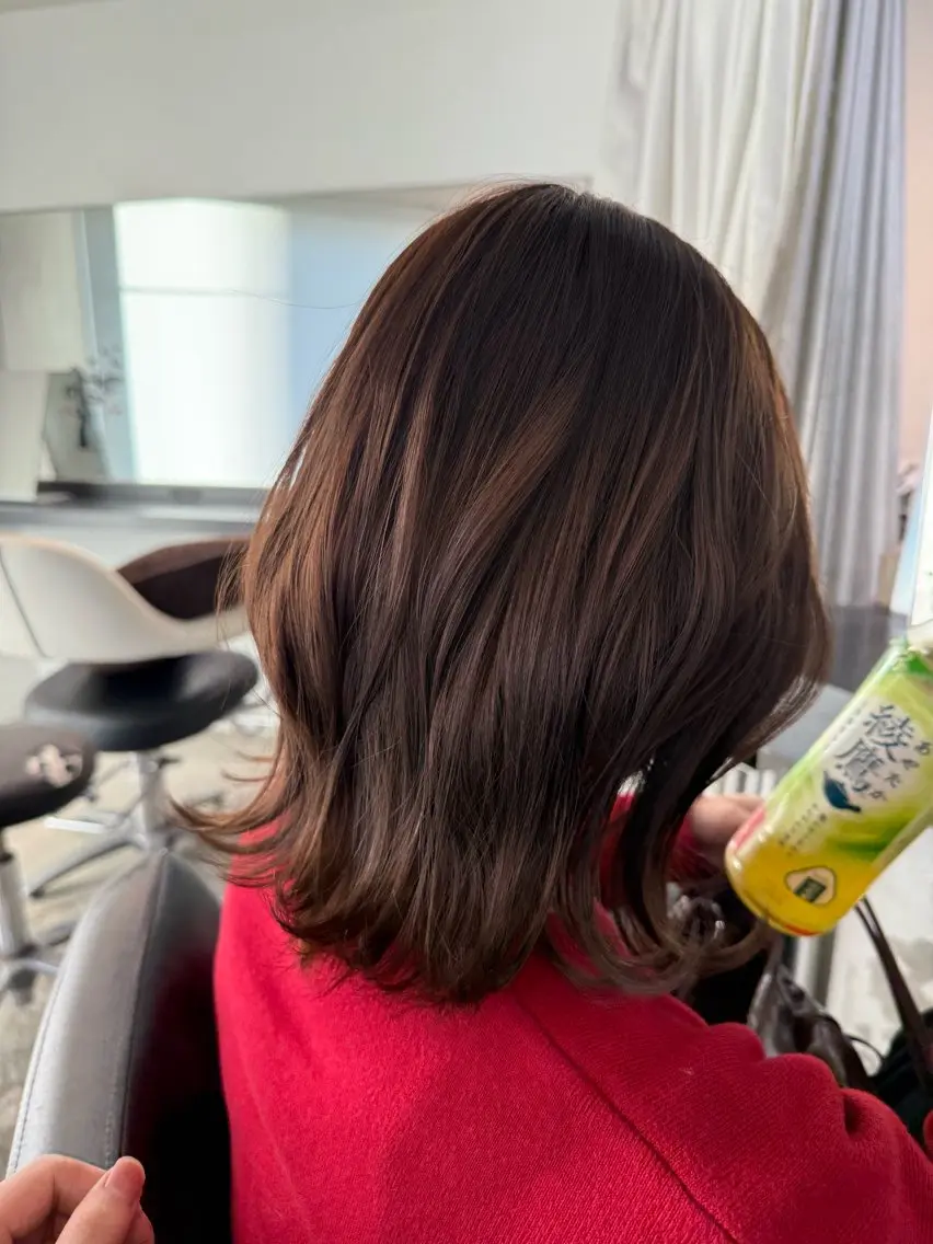 ミディアム カラー ブラウンカラー ココアブラウン カット ヘアカラー 🌈レイヤーカット/ ハイトーン🌈タクマのヘアスタイル