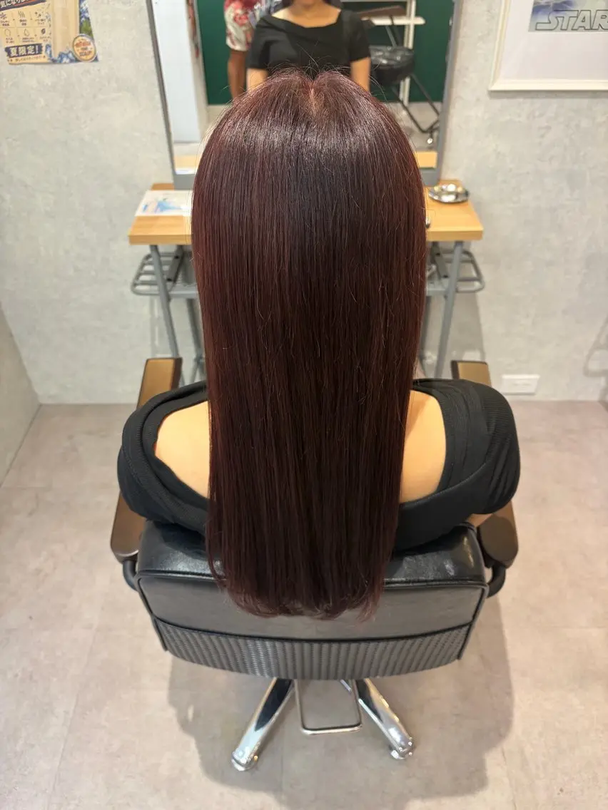 ロング カラー トリートメント ヘアカラー トリートメント 加部 采音のヘアスタイル