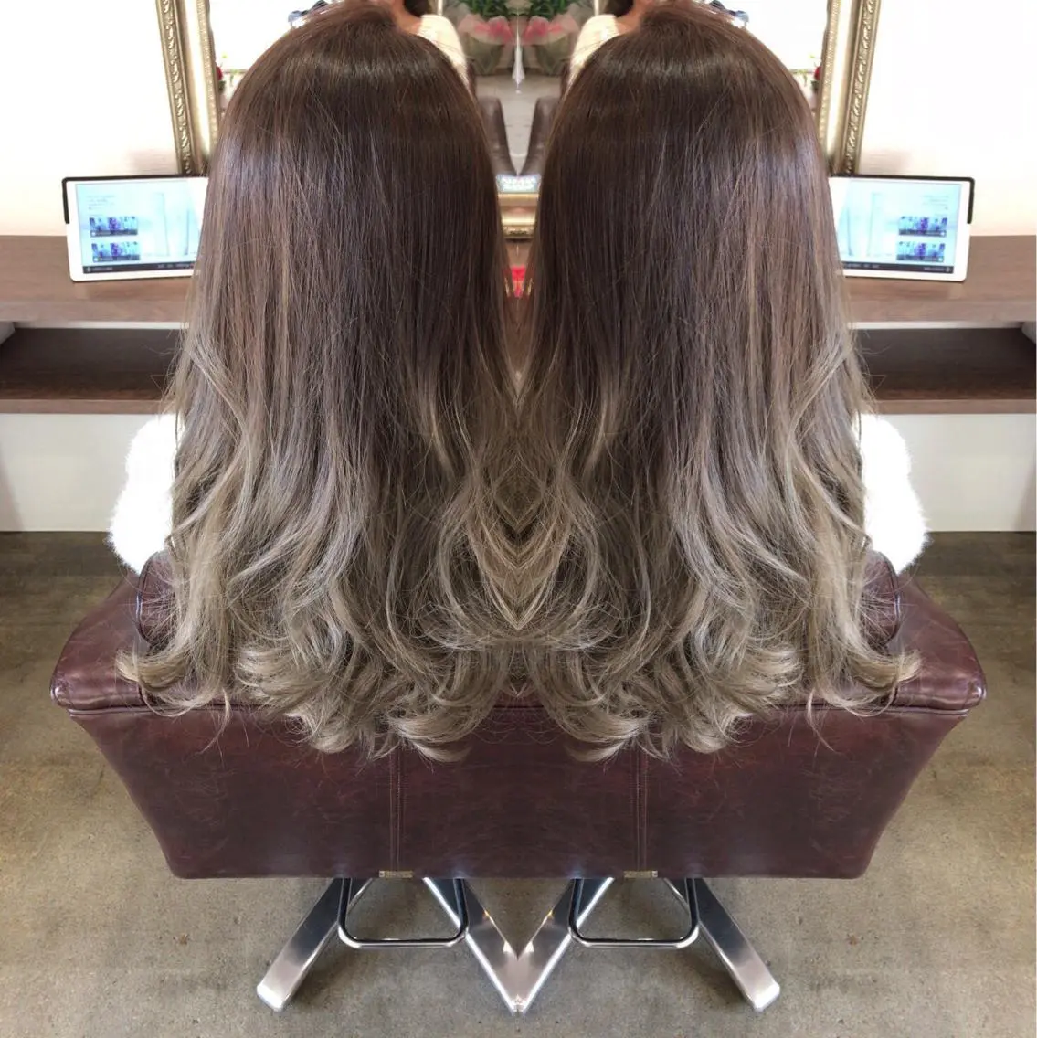 ロング カラー グラデーションカラー 外国人風カラー レイヤーカット匠 イソザキノリユキのヘアスタイル