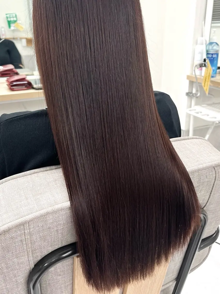 ロング カラー ブラウンカラー ピンクカラー ピンクブラウン トリートメント カット ヘアカラー トリートメント 𝑺𝒂𝒌𝒊 🩶マンツーマン施術のヘアスタイル