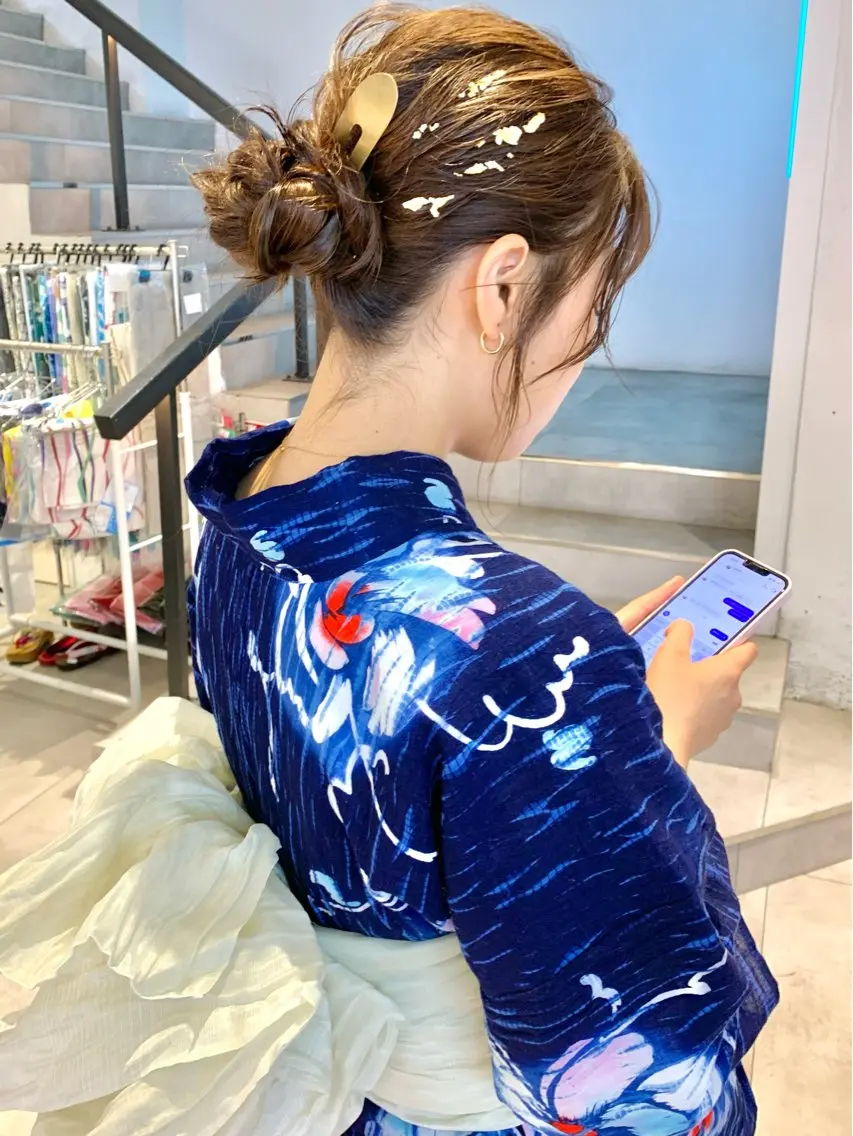 ヘアアレンジ 浴衣 Kureha/ネイル トレンドヘアのマツエク・マツパデザイン