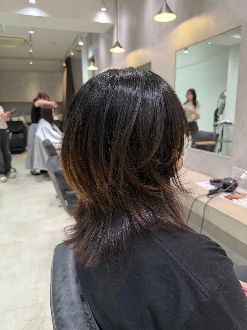 ミディアム カット トリートメント 山口 桃果のヘアスタイル