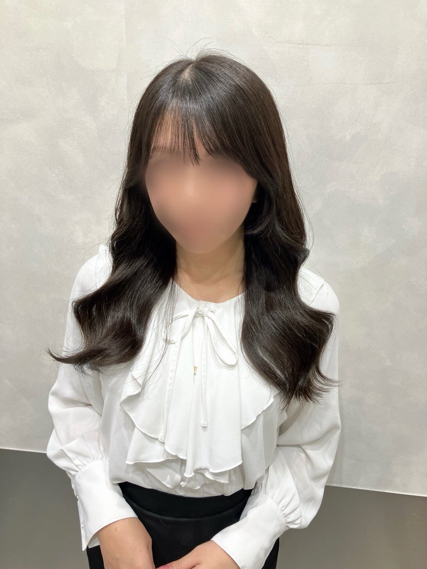 ロング カラー カット ヘアカラー トリートメント 💖ブリーチなし透明 感💖ASAHIのヘアスタイル