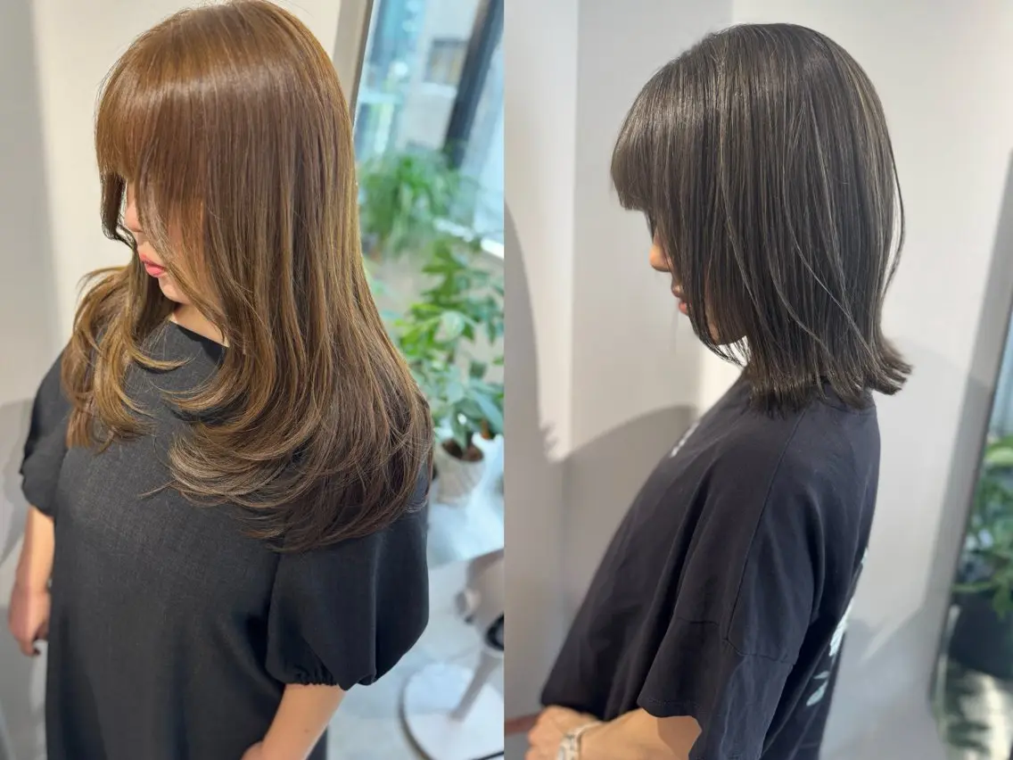 ロング カラー レイヤーカット 夜23時まで予約🉑 reverieあきらのヘアスタイル