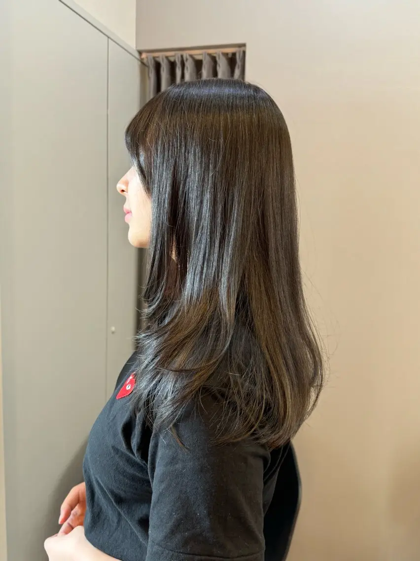 ミディアム カット ヘアカラー トリートメント や ぎ /似合わせ カラー/神戸美容室のヘアスタイル