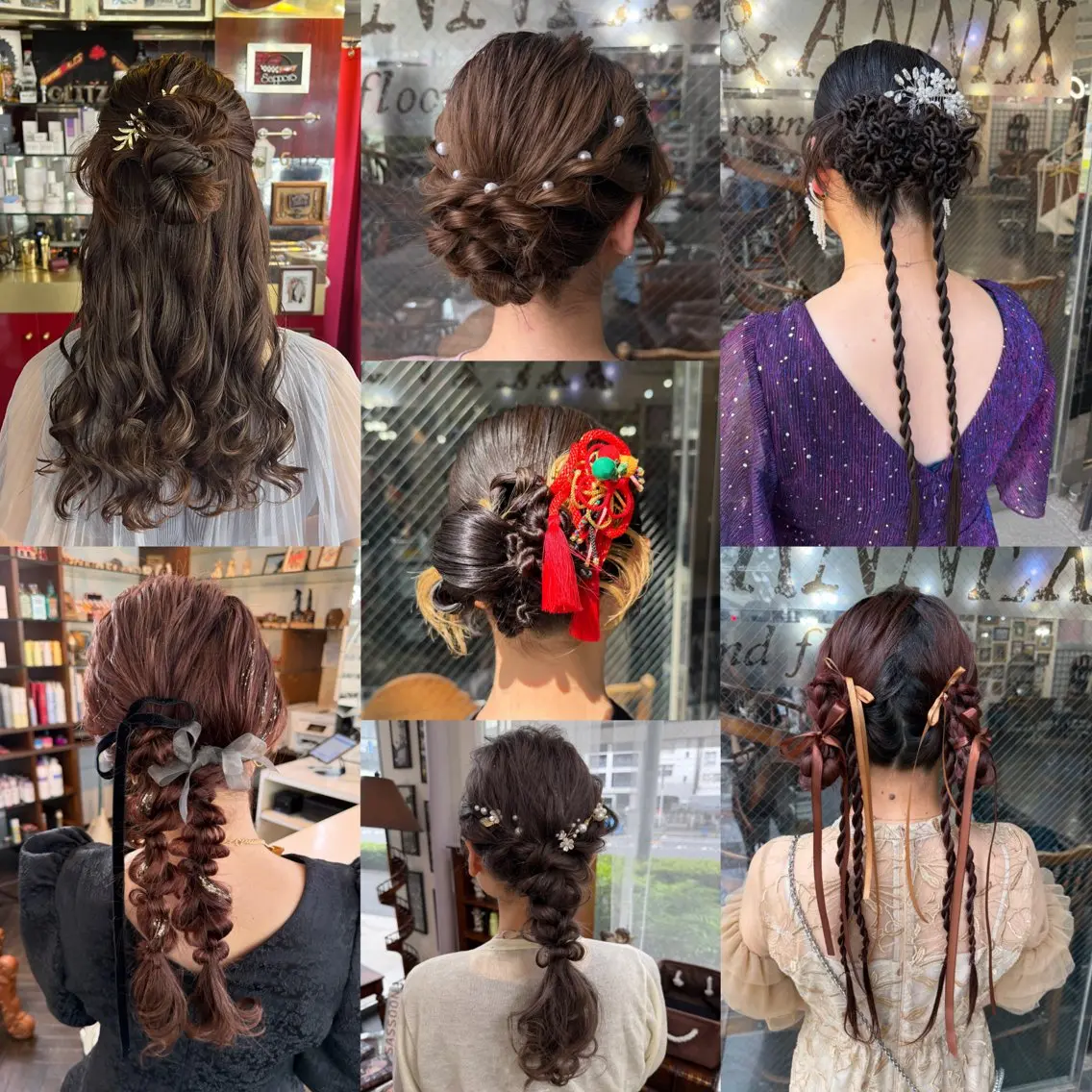 ロング ヘアアレンジ ヘアセット 艶カラー/ハイトーン /ハイライト/AOIのヘアスタイル