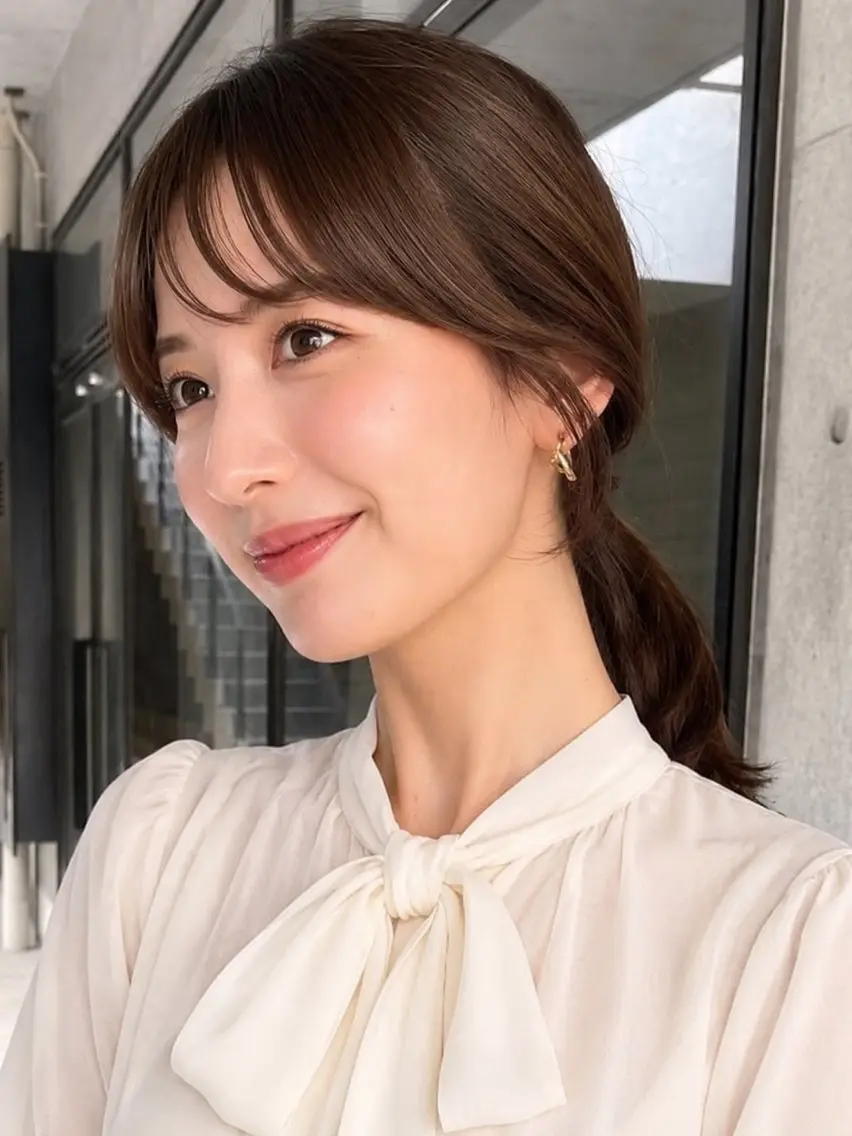 ヘアアレンジ 神戸/karina /レイヤー/顔まわりのヘアスタイル