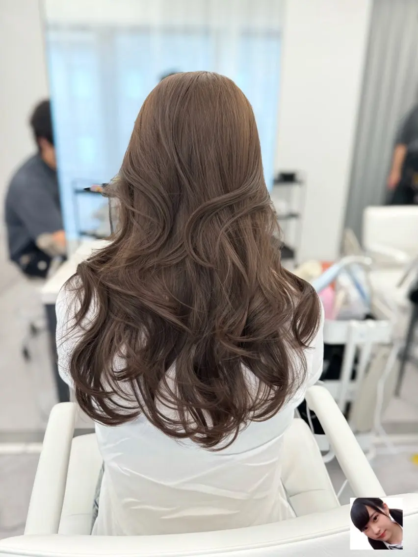 ロング カラー カット ヘアカラー トリートメント 顔まわりの神様✨ 透明感カラー藤嶋秀幸のヘアスタイル