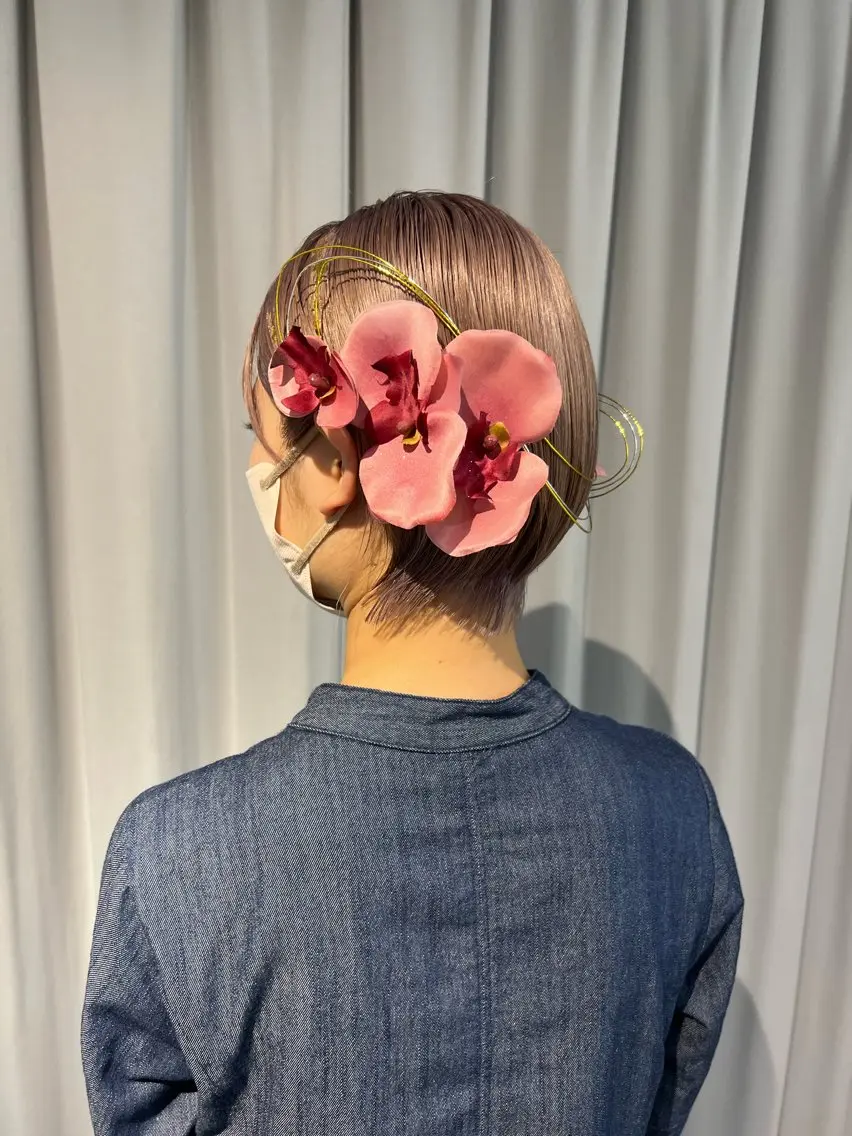 ショート ヘアアレンジ ヘアセット 池田 みのりのヘアスタイル